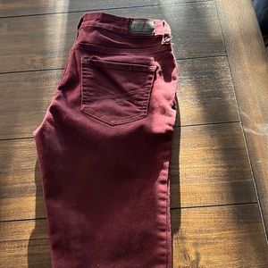 Size 0 Junior Maroon Jeans